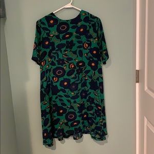 Sheer green floral dress